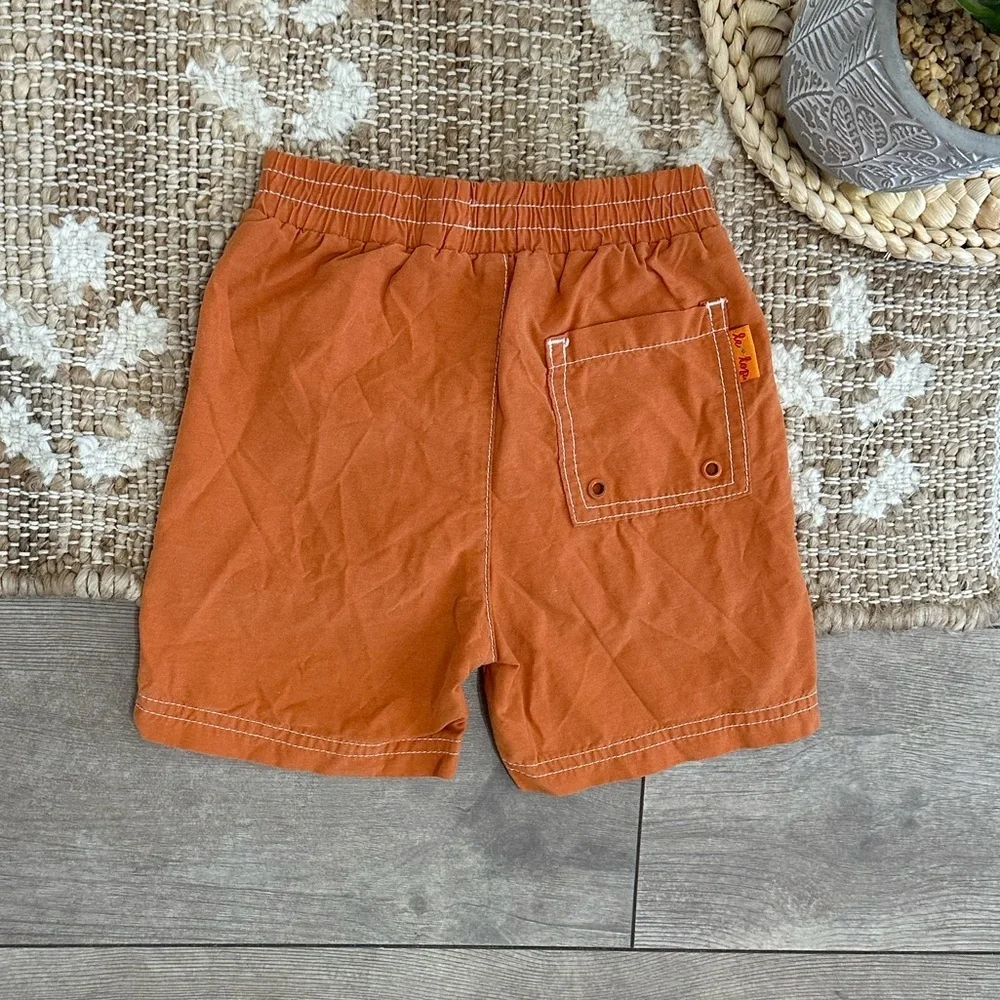 Y2K Le Top Baby Toddler Boy Swim Trunks Rustic Burnt Orange Size 12 Months